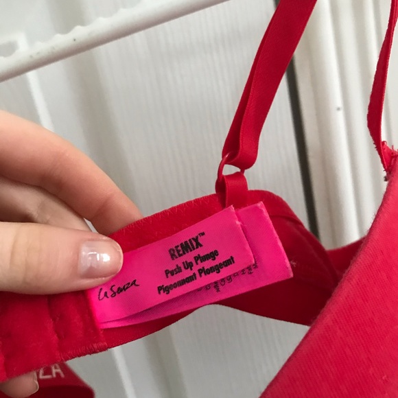Red La Senza Push up Plunge Bra - Picture 2 of 3